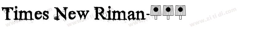 Times New Riman字体转换